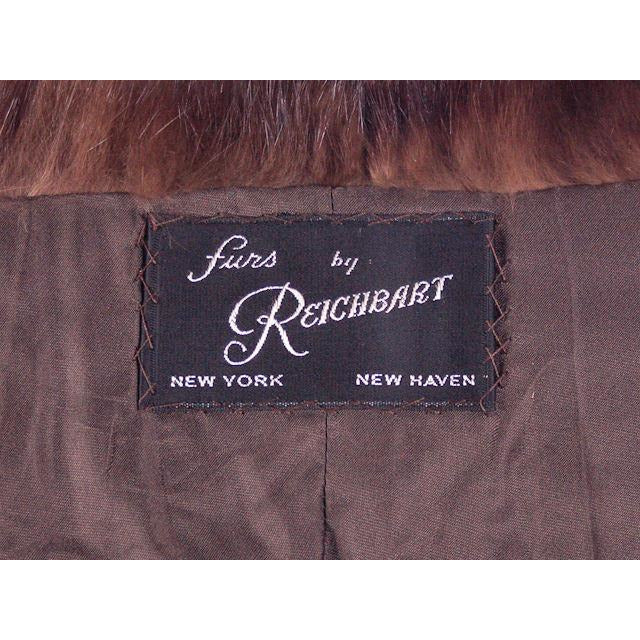 Vintage Fur Stole Dark Brown Natural Ranch Mink Fur Stole Top Quality 1950S Women's vendor-unknown