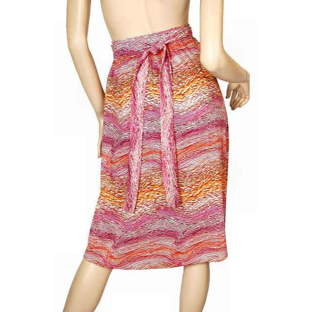 VTG 1970s J. Tiktiner for Bergdorf Goodman Monet Print Wrap Skirt Made in France Sz 6 Cart2cart The Best Vintage Clothing