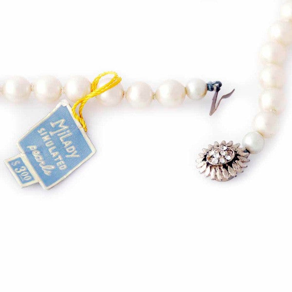 Vintage Simulated Pearls Milady 7 MM Single Strand 18" 1940S On Sale vendor-unknown
