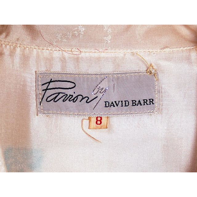 Vintage Silk Day Dress Pavion David Barr 1950s 36-24-Free Palm Tree Guitar Print Cart2cart Pavion