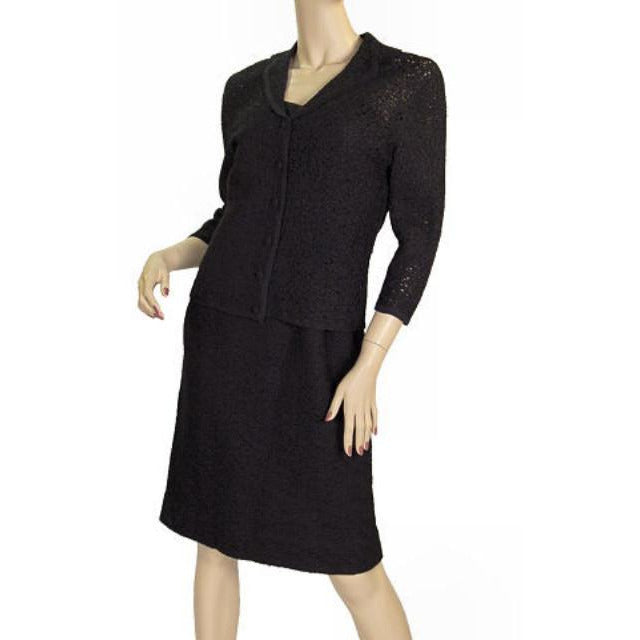 Vintage Vienna Model Wool  Soutache Suit Black 1950S 32-28-36 - The Best Vintage Clothing
 - 1